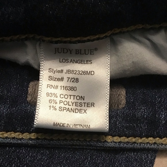 Judy Blue Skinny Fit Distressed Jeans.  Size 7/28 - Picture 5 of 11